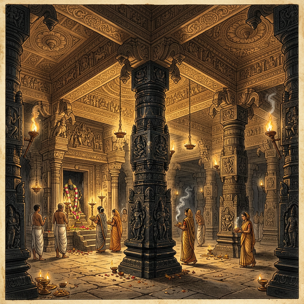 Rare 11th-Century 'Kalyani Chalukya' Trikuta Temple with Unique 'Magnetic-Alignment' Pillars Discovered in Telangana’s Suryapet District