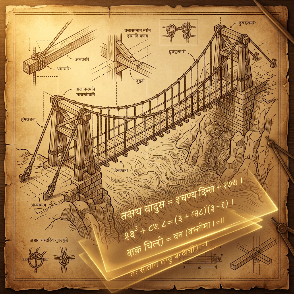 Digital Paleographers Decipher 10th-Century Bijaganita-Navaratna Manuscript Detailing Algorithms for Torsional Oscillation in Bridges