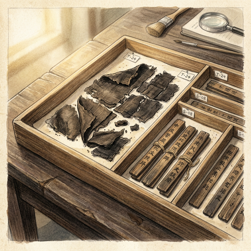 2,200-Year-Old 'Han Dynasty Imperial Bureau of Textile-Dye Standardization' and Carbonized Silk-Swatches Uncovered in Shaanxi