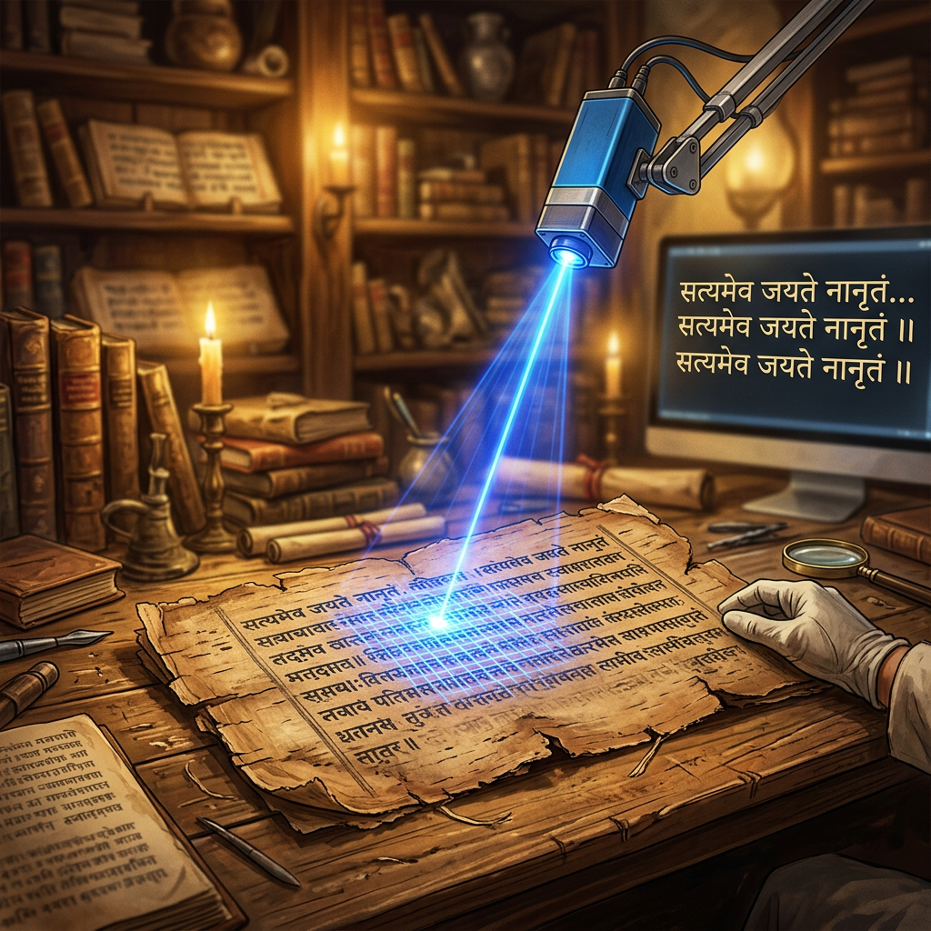 AI-Assisted Restoration of 7th-Century 'Pramana-Samuccaya' Sanskrit Palimpsests Found in a Tibetan Monastery