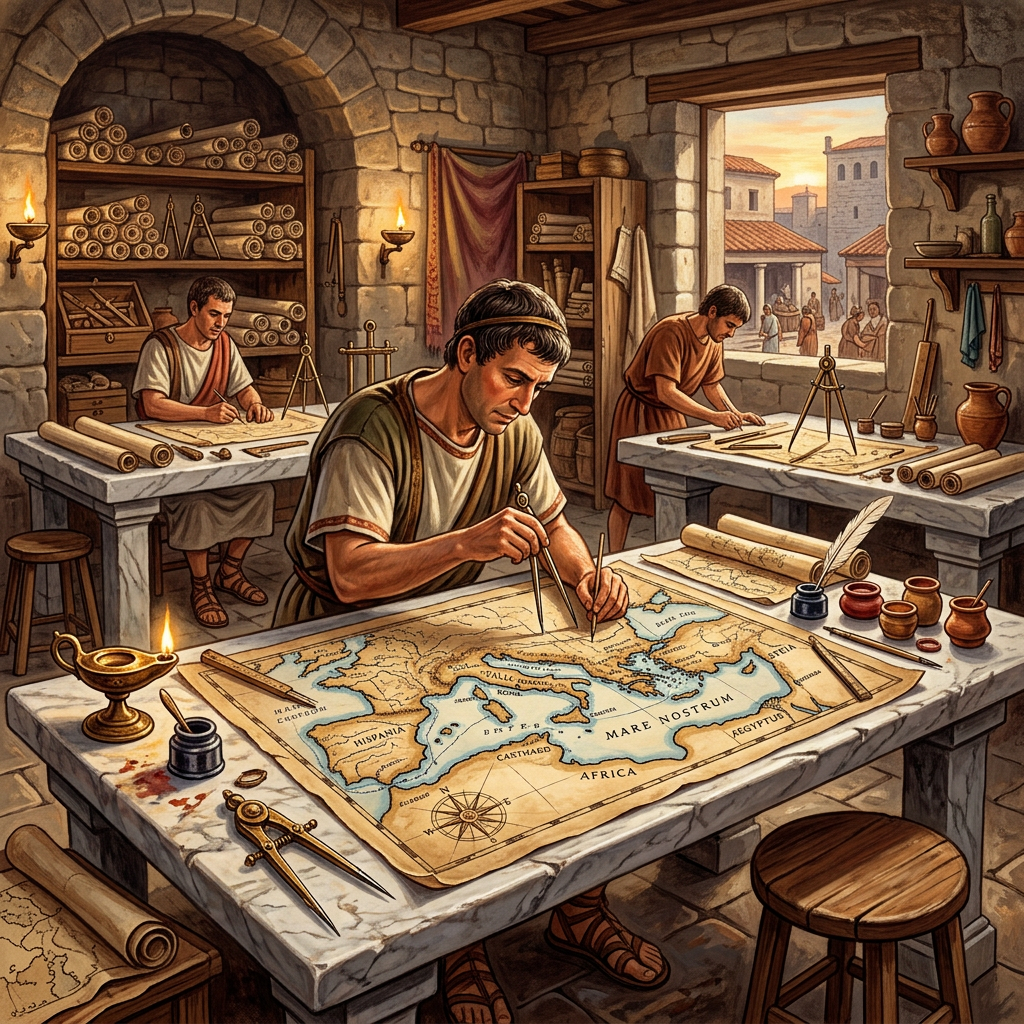 Discovery of a 1st-Century 'Roman Nautical Mapping Studio' and Bronze Calculation Tools in the Port of Puteoli