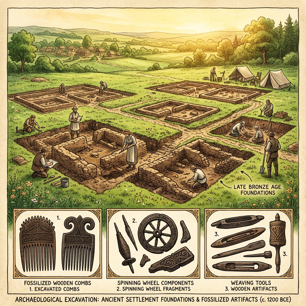 Discovery of a 2,500-Year-Old 'Warring States Period Silk-Weaving Factory' and Intact Loom Components in Hubei