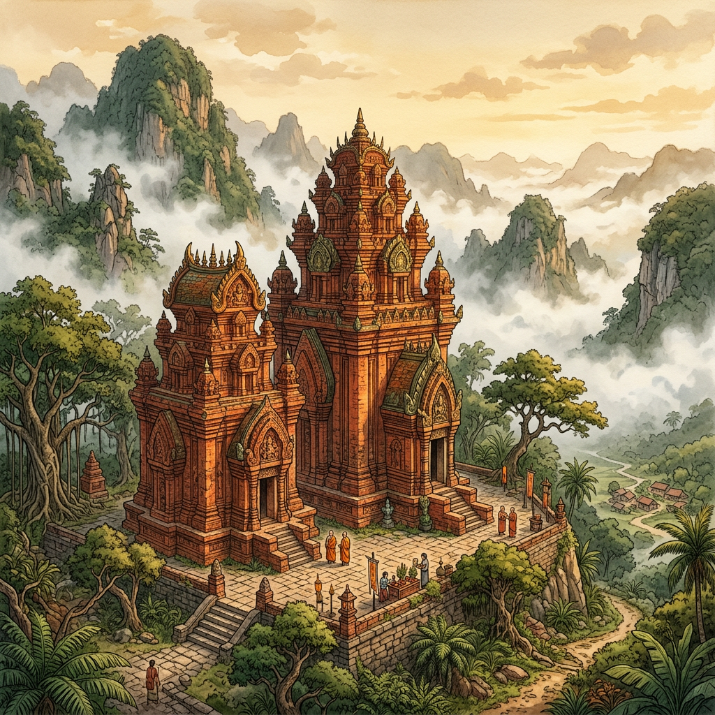 9th-Century 'Cham-Mataram' Hybrid Temple Complex with Rare Bronze-Inlaid Brickwork and Maritime Inscriptions Discovered in Vietnam’s Central Highlands