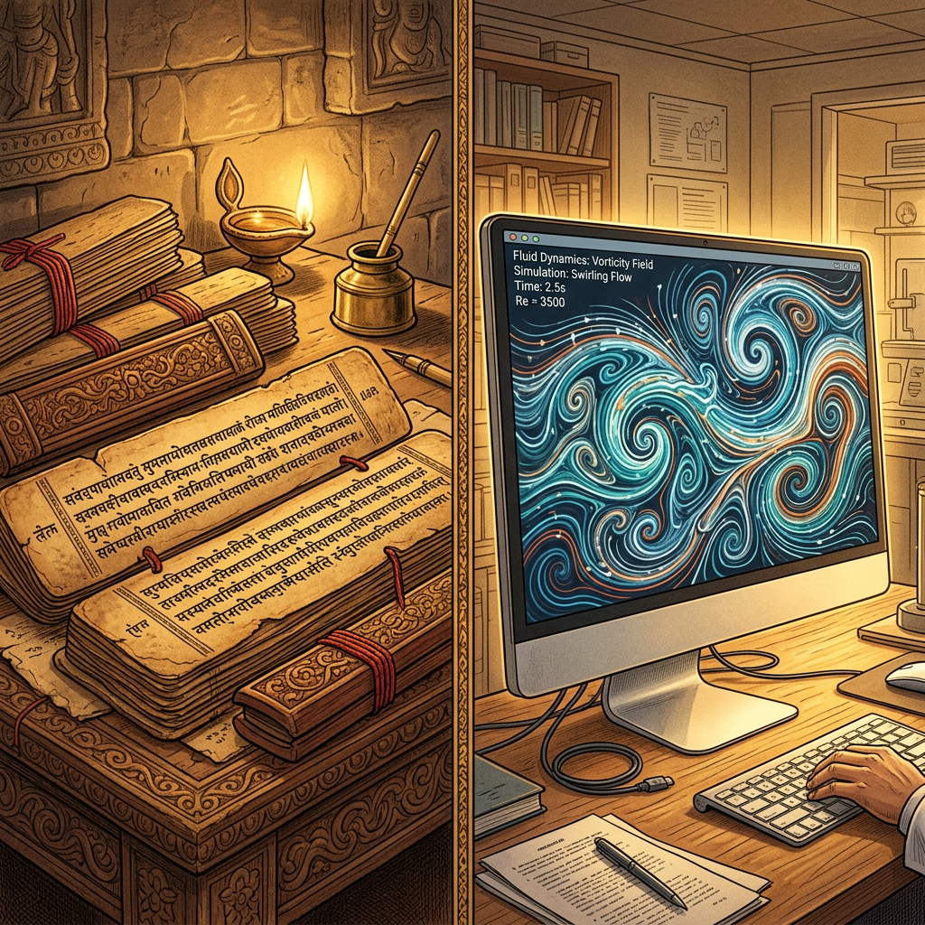 Computational Study of 11th-Century 'Ganita-Yukti-Bhasha' Manuscripts Reveals Early Sanskrit Algorithms for Modeling Non-Linear Fluid Oscillations