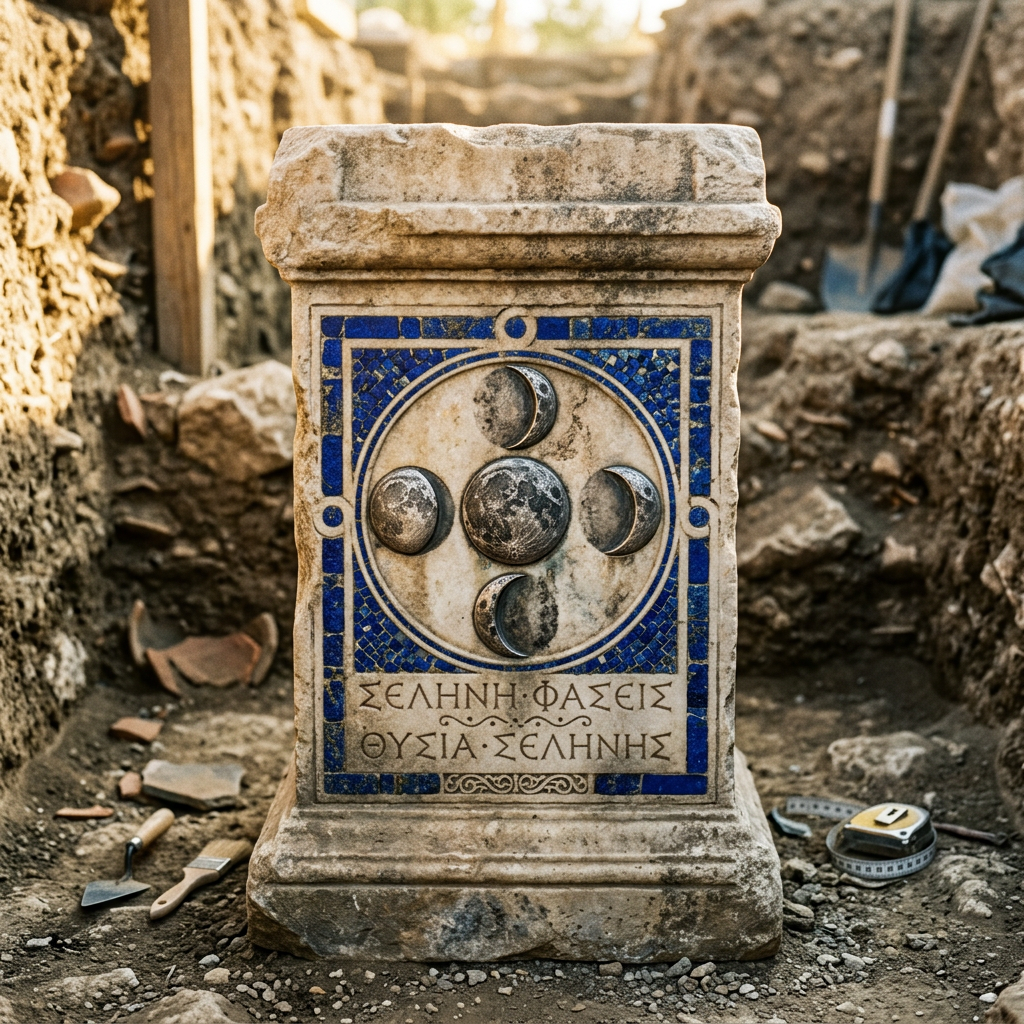 Archaeologists Unearth 2,400-Year-Old 'Temple of the Lunar-Scythe' in Ancient Caria Featuring Intact Lapis-Inlaid Altars