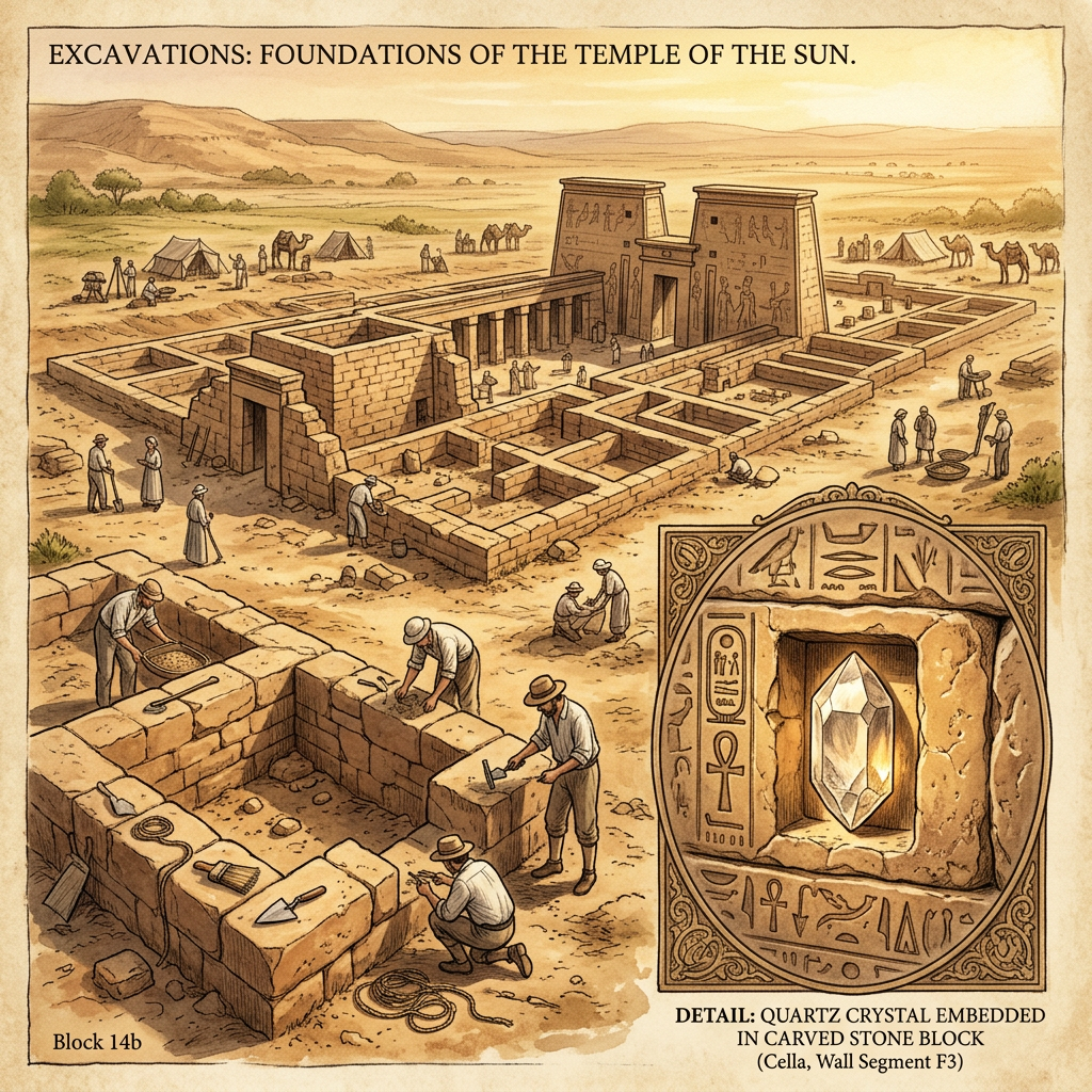 Significant 9th-Century 'Pratihara' Dynasty Sun Temple Foundations with Unique 'Solar-Refractive' Crystals Discovered in Rural Haryana