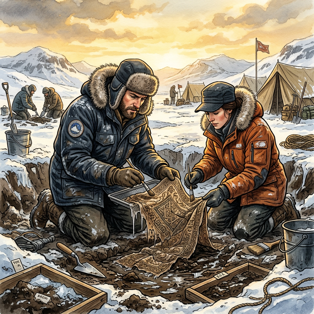 Climate Archaeology: Receding Permafrost in the Sayan Mountains Reveals 2,000-Year-Old 'Xiongnu' Burial Complexes with Intact Silk Bedding