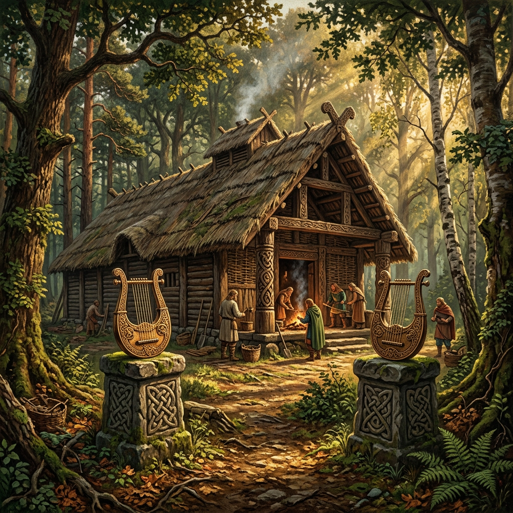 Discovery of a 2,500-Year-Old 'Celtic Bardic Conservatory' in Germany’s Black Forest Yields Rare Bronze Lyre Frames