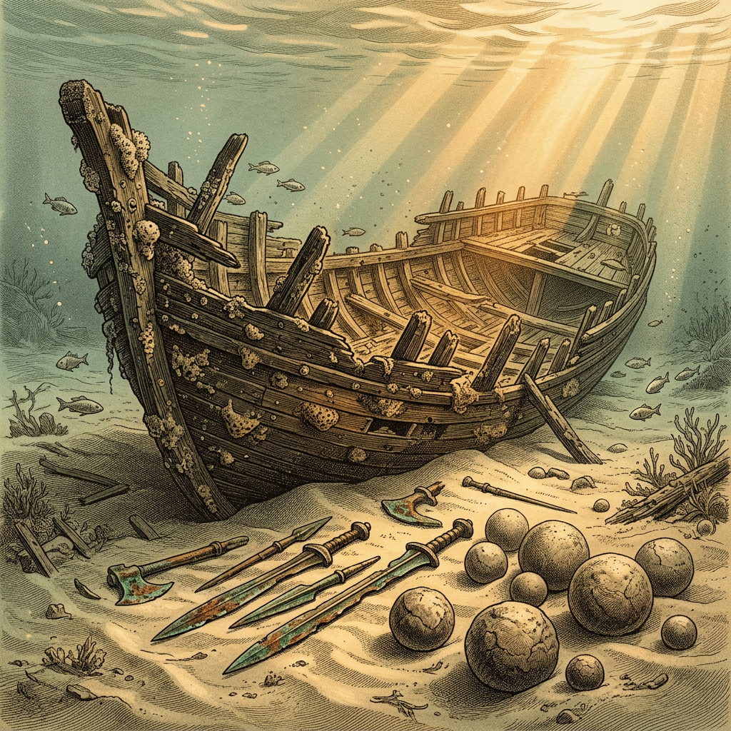 Sunken 2,200-Year-Old 'Ptolemaic-Roman' Military Galley with Intact Bronze Catapult Bolts Identified off the Coast of Marsa Matruh