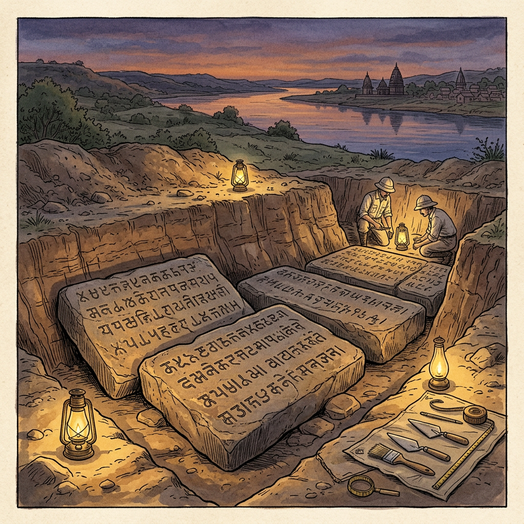 Narmada Valley Excavation Unearths 5th-Century BCE 'Jyoti-Sutra' Tablets on the Metaphysics of Inner Illumination