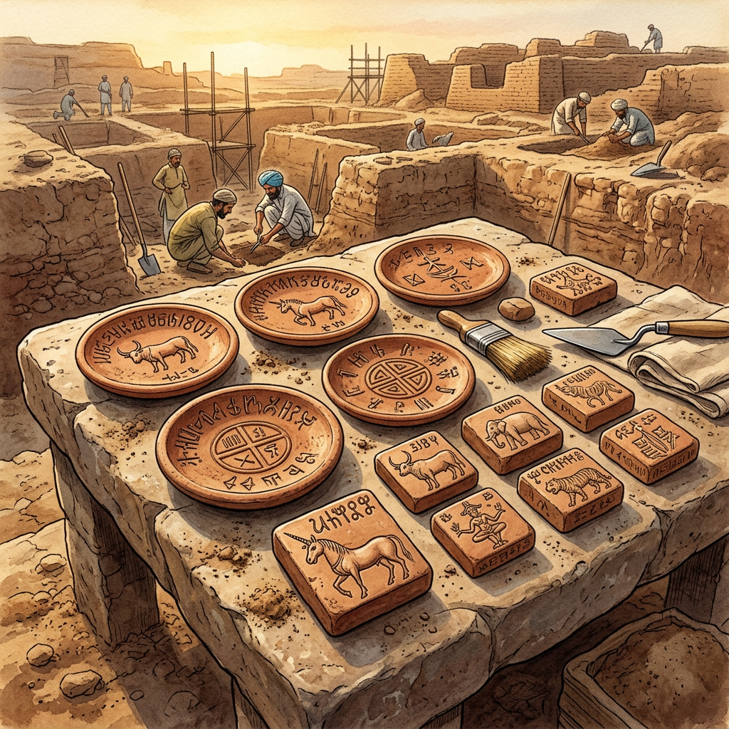 4,500-Year-Old 'Harappan Master of the Royal Mess-Halls' Archive and Terracotta Ration-Plates Uncovered in Lothal