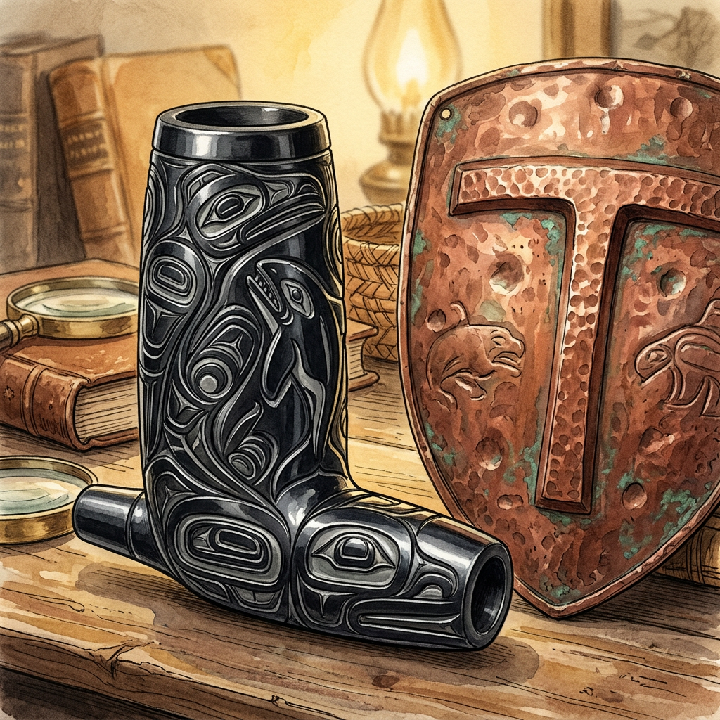 The Royal Ontario Museum Finalizes Repatriation of Rare 19th-Century 'Haida' Argillite Pipes and Ceremonial Copper Plates to the Haida Nation