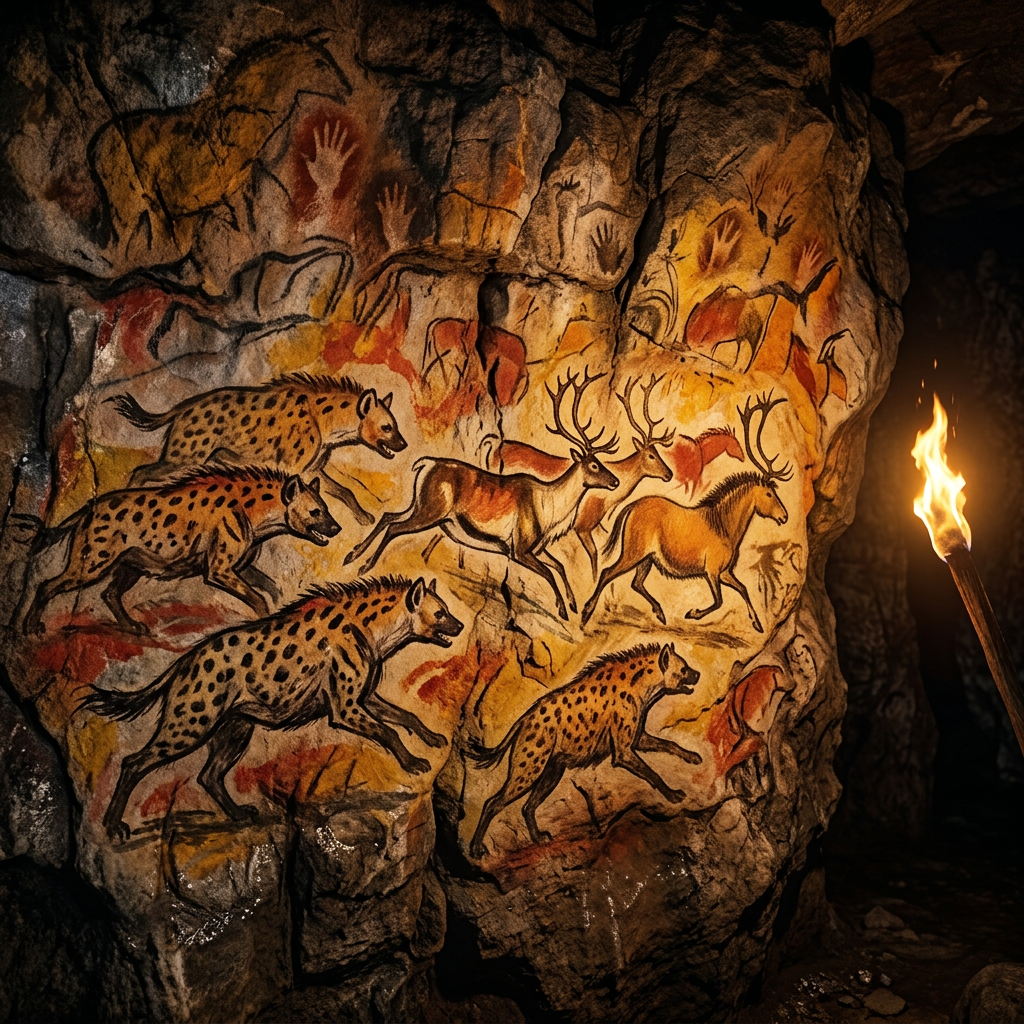 25,000-Year-Old 'Polychrome' Murals Depicting Extinct Cave Hyenas Discovered in a Remote Grotto in the Altai Mountains