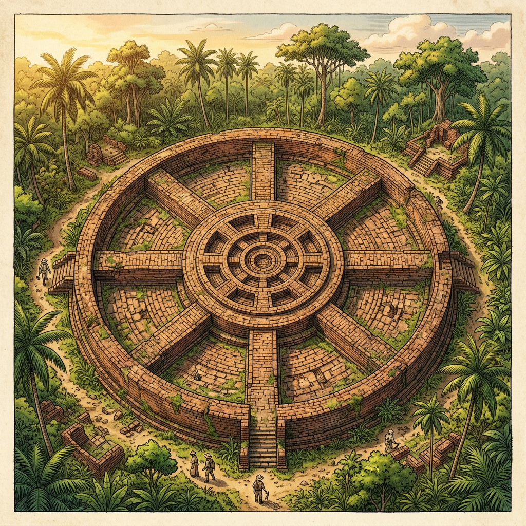 Significant 8th-Century 'Dvaravati' Era Circular Temple Ruins with Unique 'Wheel-of-Law' Foundation Discovered in Thailand’s Uthai Thani