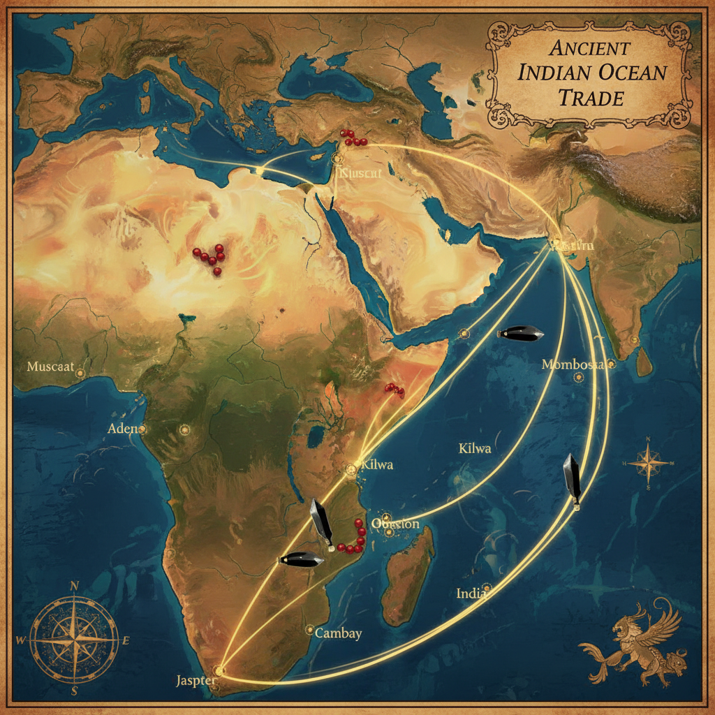 The ‘Obsidian and Jasper’ Seaway: Researchers Map 4,500-Year-Old Maritime Trade Link Between the Persian Gulf and the Swahili Coast