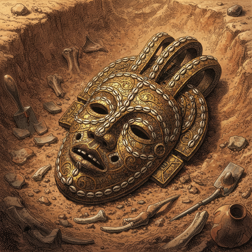 Rare 1,200-Year-Old 'Gold-Leafed' Cowrie Masks Found in Ancient Ghana Reveal Roots of the 'Festival of the Wealth-Giver'