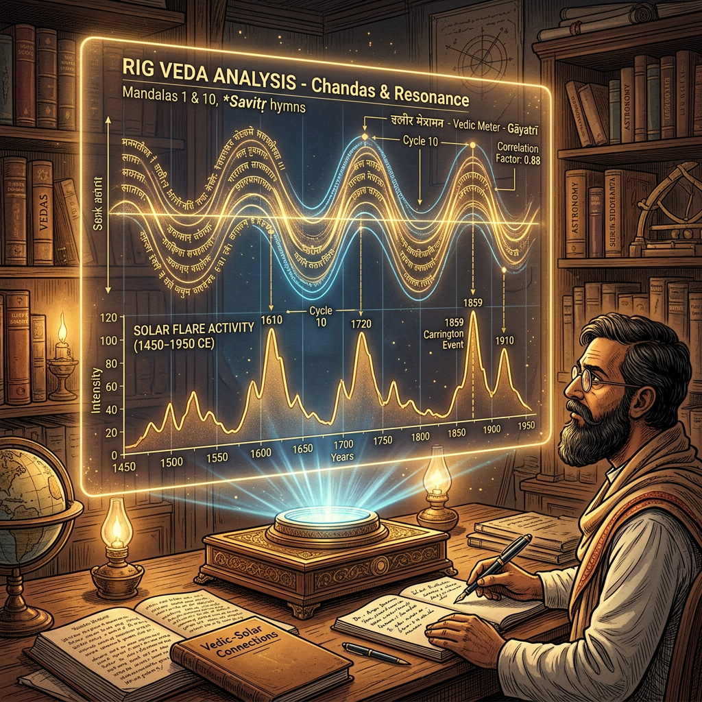 Computational Analysis of 1st Millennium BCE 'Taittiriya' Rhythms Reveals Advanced Phonetic Encoding of Solar Flare Periodicity