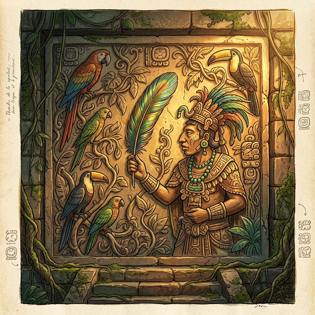 Discovery of a 1,300-Year-Old 'Maya Feather-Weaving Atelier' with Intact Hummingbird Reliefs in the Petén Jungle