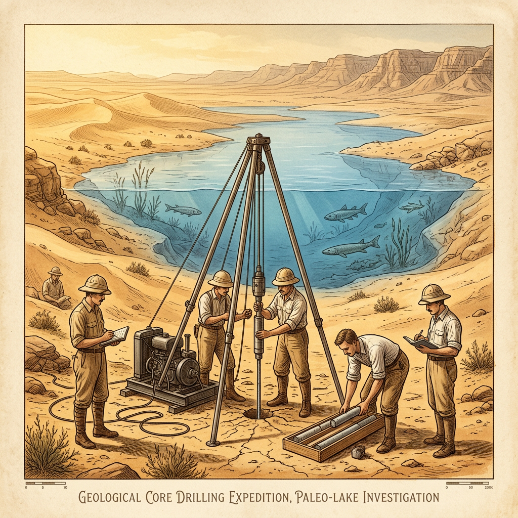 Climate Archaeology: Submerged 'Paleo-Lake' Sediments in the Libyan Sahara Reveal 8,000-Year-Old 'Green Corridor' Migrations