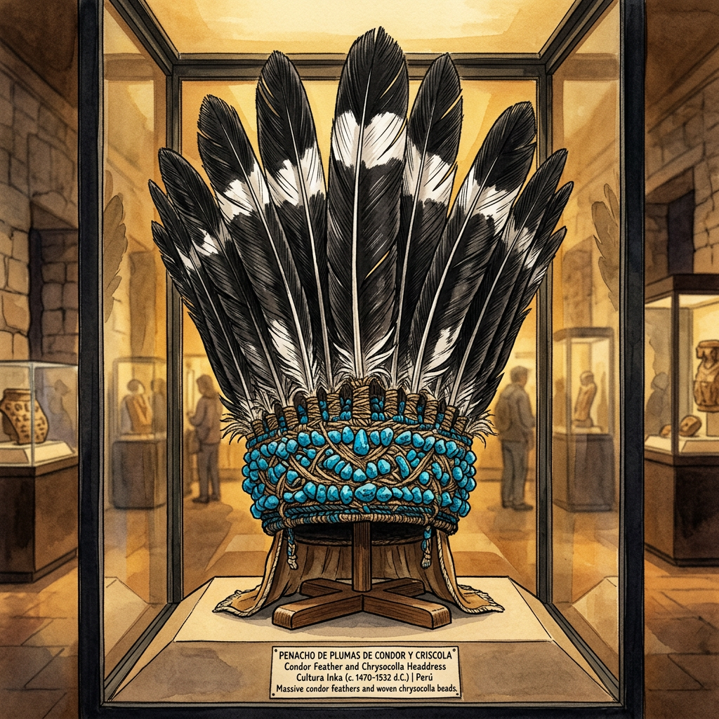 "Chrysocolla-Incrusted" Condor-Feather Fans Found in Peru Point to 1,200-Year-Old Roots of Wari "Sky-Bridge" Festivals