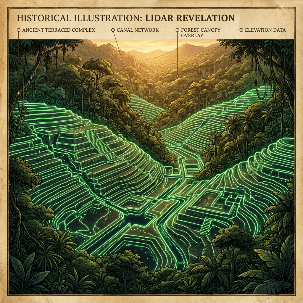 LiDAR Mapping Reveals 1,200-Year-Old 'Maya Vertical Hydroponic Paddies' and Specialized Aqueducts in Remote Campeche