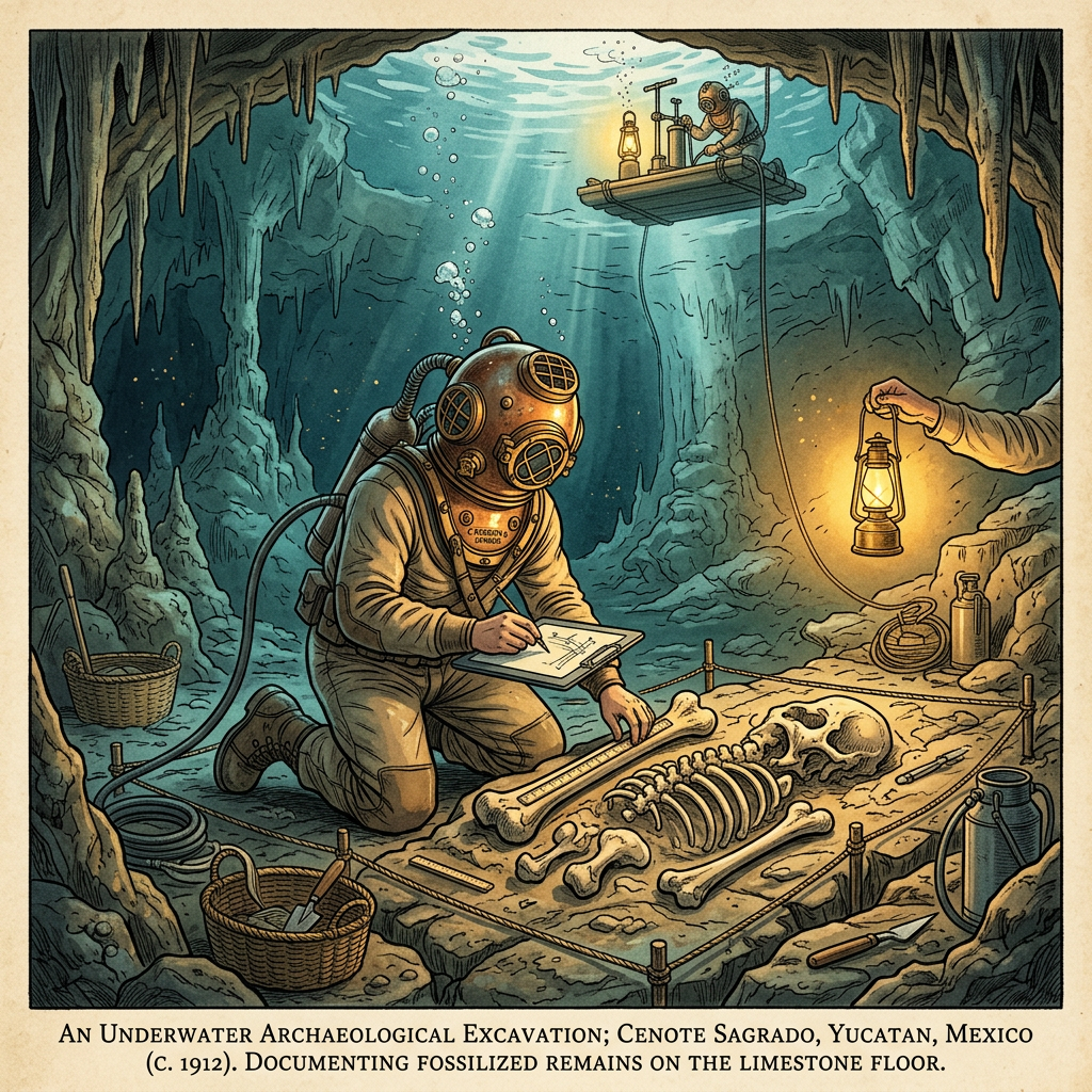 Genomic Study of 12,000-Year-Old Yucatán Remains Identifies Genetic Adaptation to High-Nitrogen Groundwater Diets