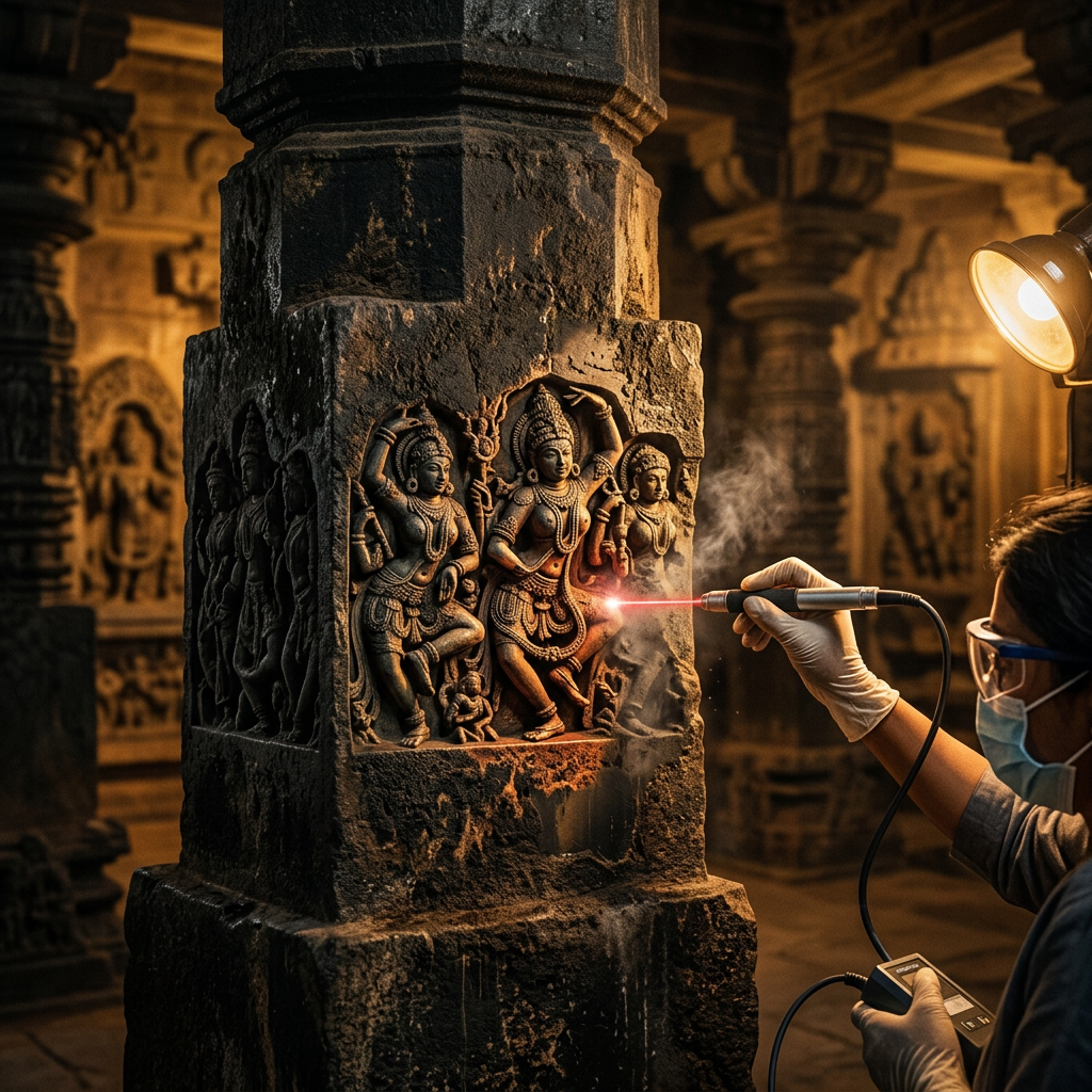 Restoration of 12th-Century 'Kalyani Chalukya' Trikuta Temple in Telangana Reveals Hidden 'Navaranga' Carvings