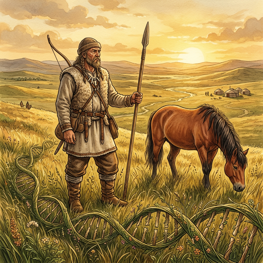 Genomic Analysis of 5,500-Year-Old 'Don Basin' Remains Identifies First Genetic Signature of Adaptation to Early Horse-Milk Dietary Proteins