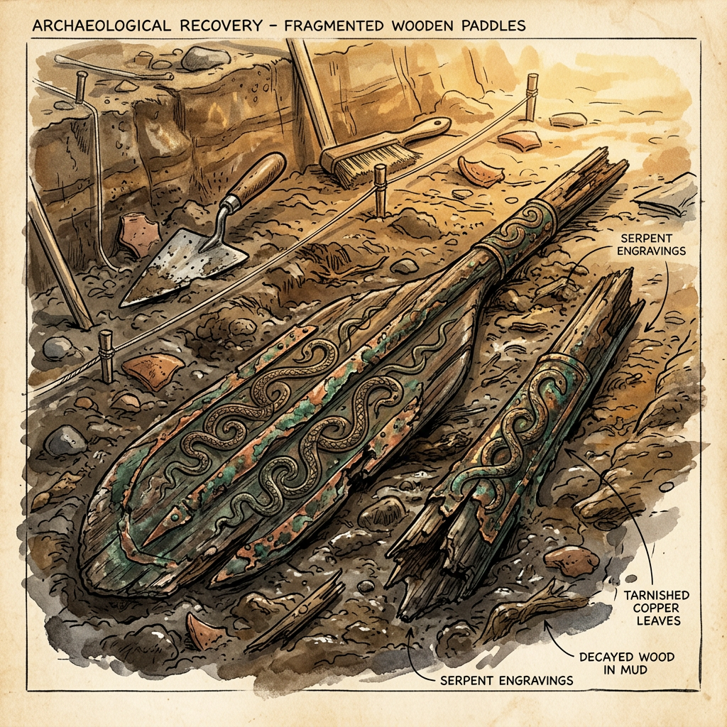 Excavation of ‘Copper-Leafed’ Paddle Fragments in the Red River Delta Reveals Roots of the ‘Festival of the River Serpent’s Wake’