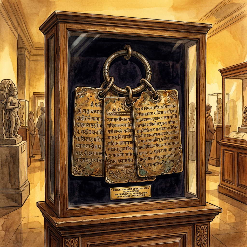 Rare 7th-Century 'Pallava Dynasty' Copper Plate Found in Coastal Vietnam Details Maritime Insurance for Spice Traders