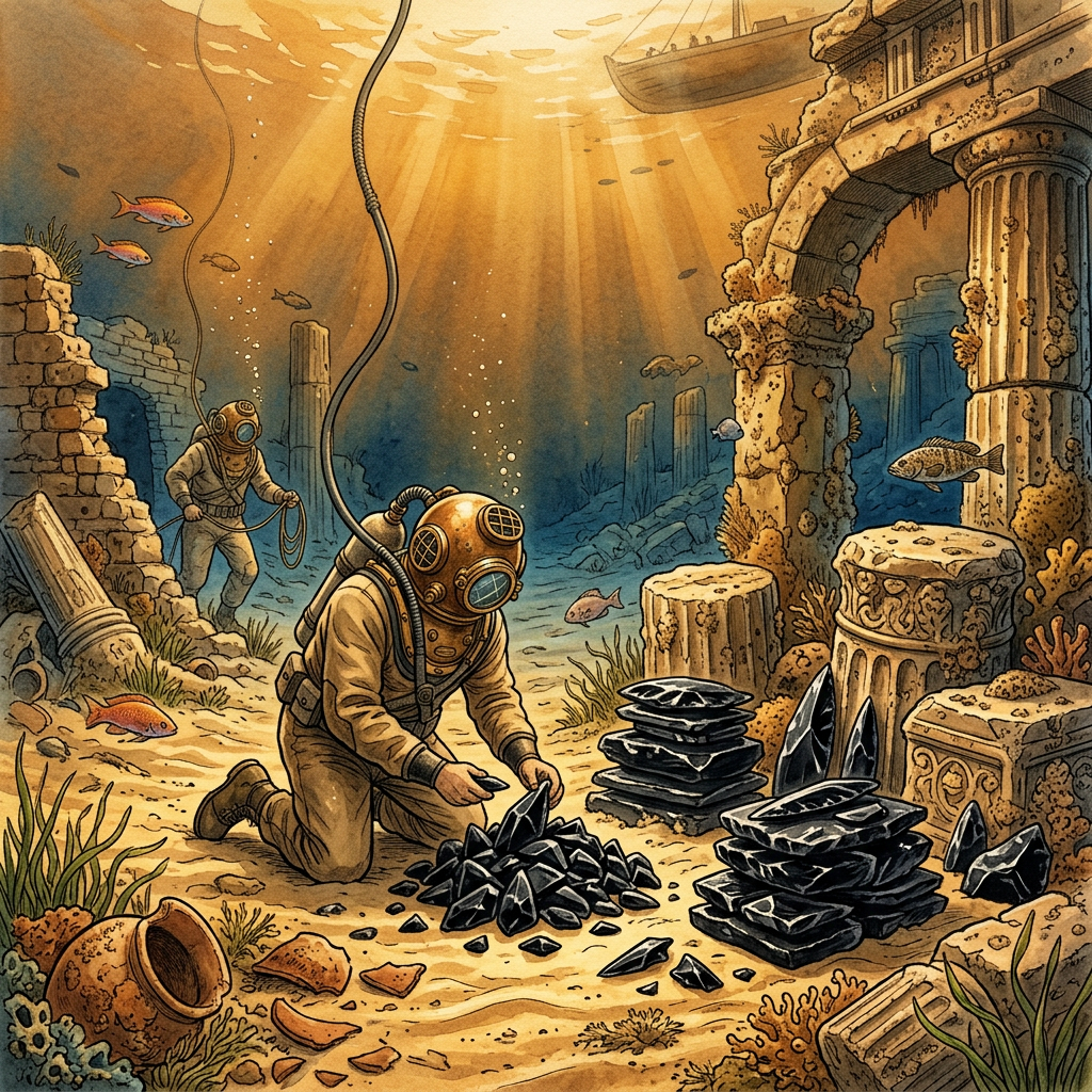 Submerged 4,500-Year-Old 'Neolithic Trade Depot' Identified off the Coast of Sicily with Intact Obsidian Cargo