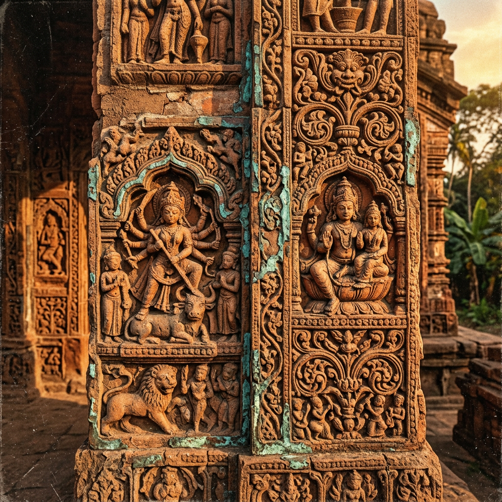 Rare 9th-Century 'Pala' Dynasty Temple with Intact 'Copper-Clad' Terracotta Panels Discovered in North Bengal