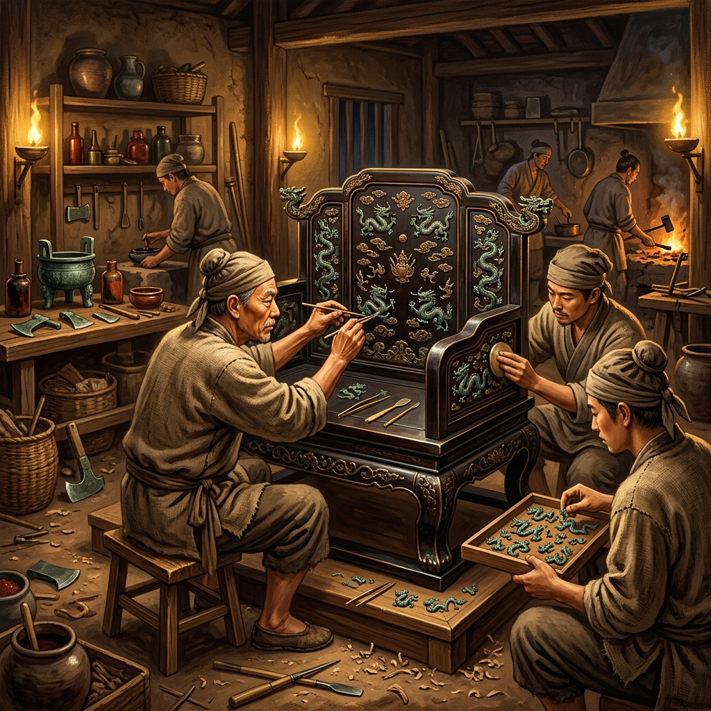 3,000-Year-Old Shang Dynasty 'Bronze-Inlaid Lacquer Furniture' Factory and Resin Vats Uncovered in Anyang