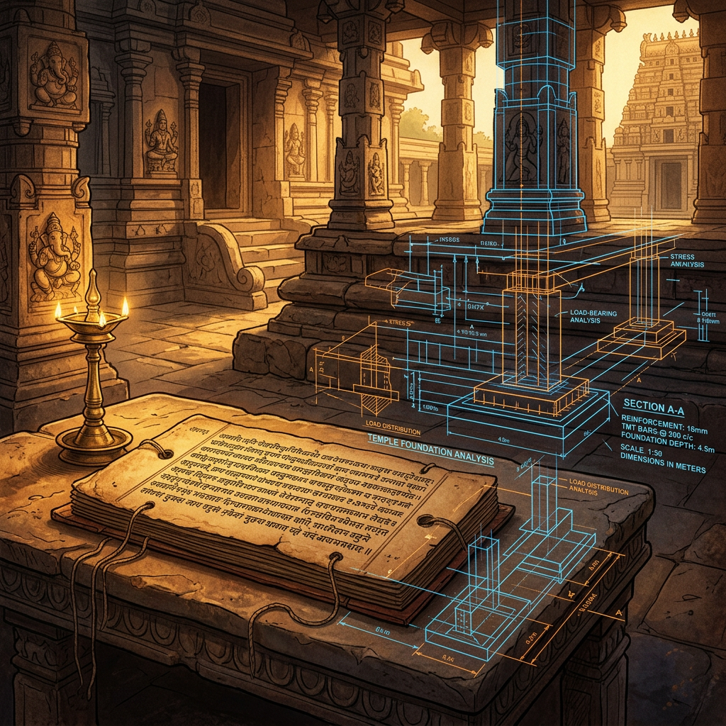 AI Analysis of 10th-Century 'Vaikhanasa' Texts Reveals Advanced Soil Engineering for Temple Foundations