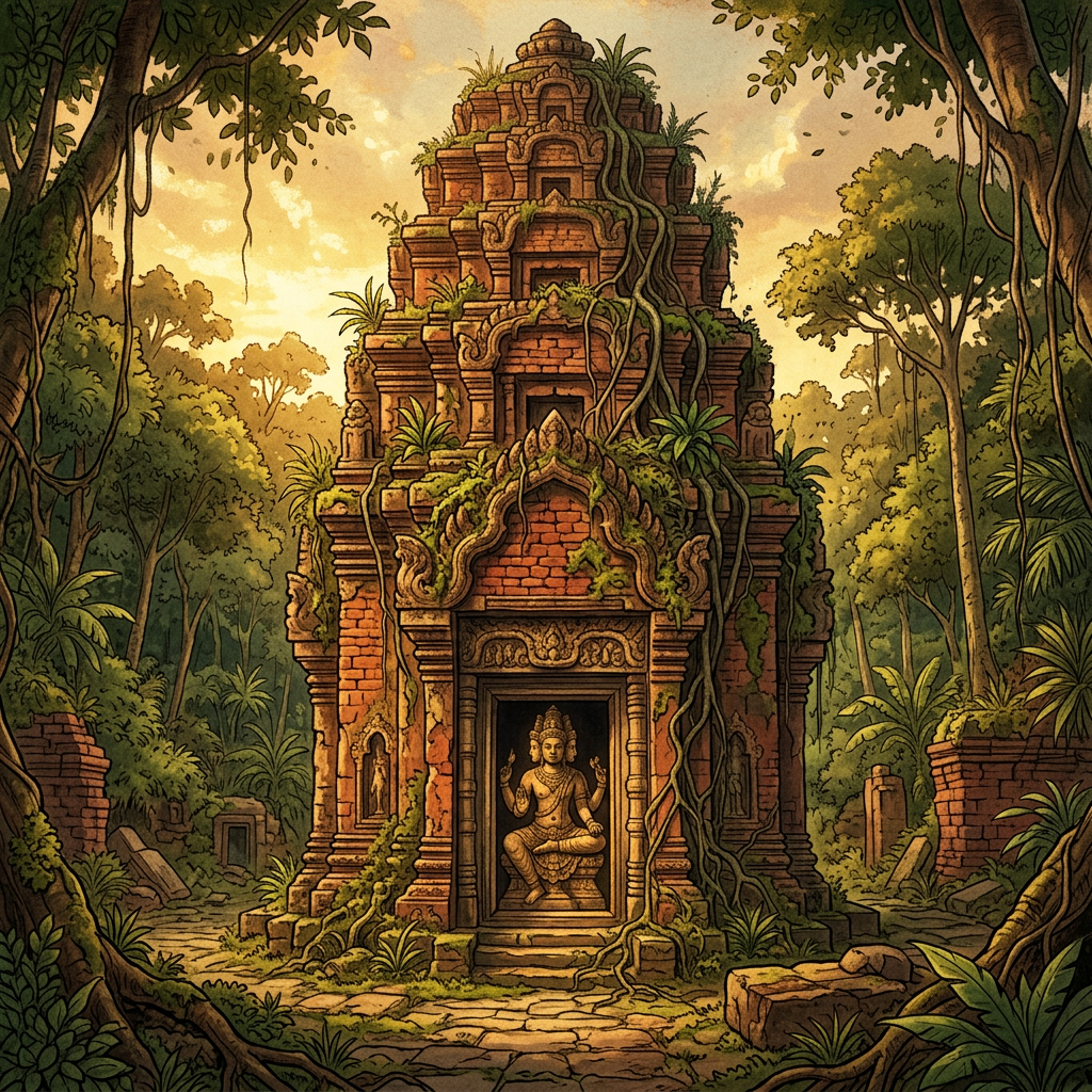 7th-Century 'Chenla' Dynasty Brick Temple with Unique 'Harihara' Statuary Discovered in Cambodia’s Pursat Province