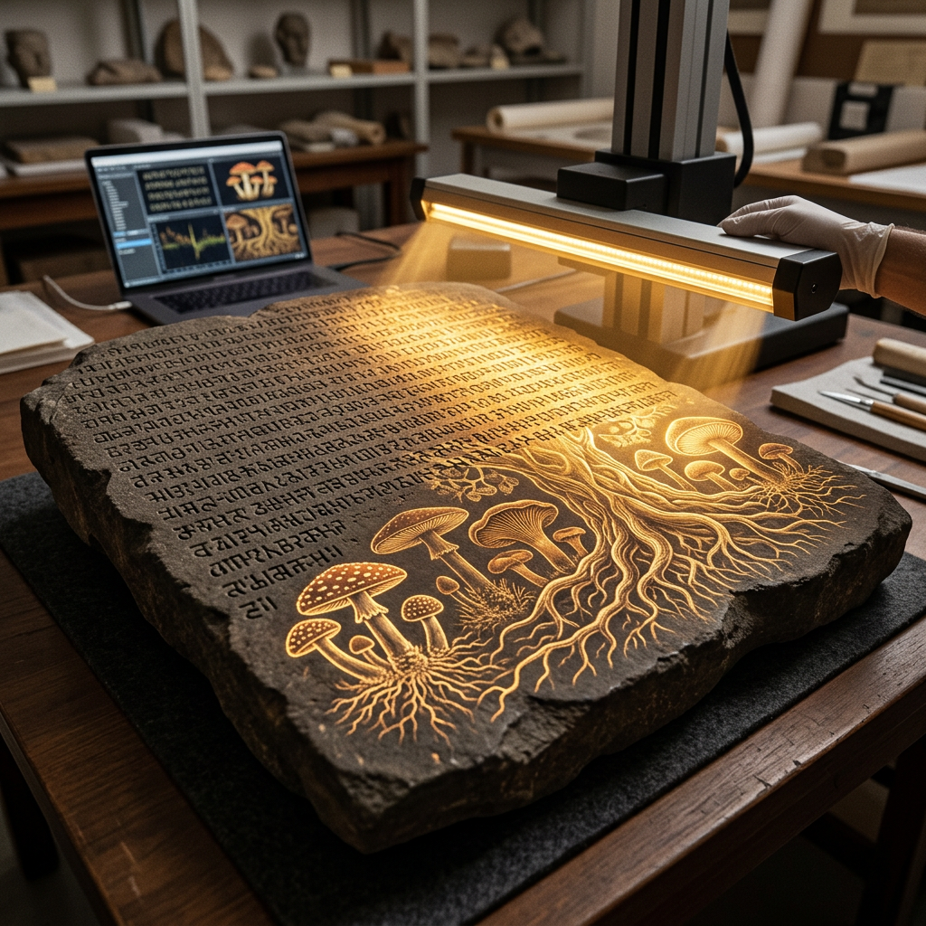 AI-Driven Decipherment of 7th-Century 'Kadamba-Brahmi' Script Fragments Reveals Lost Sanskrit Treatises on Subterranean Mycology