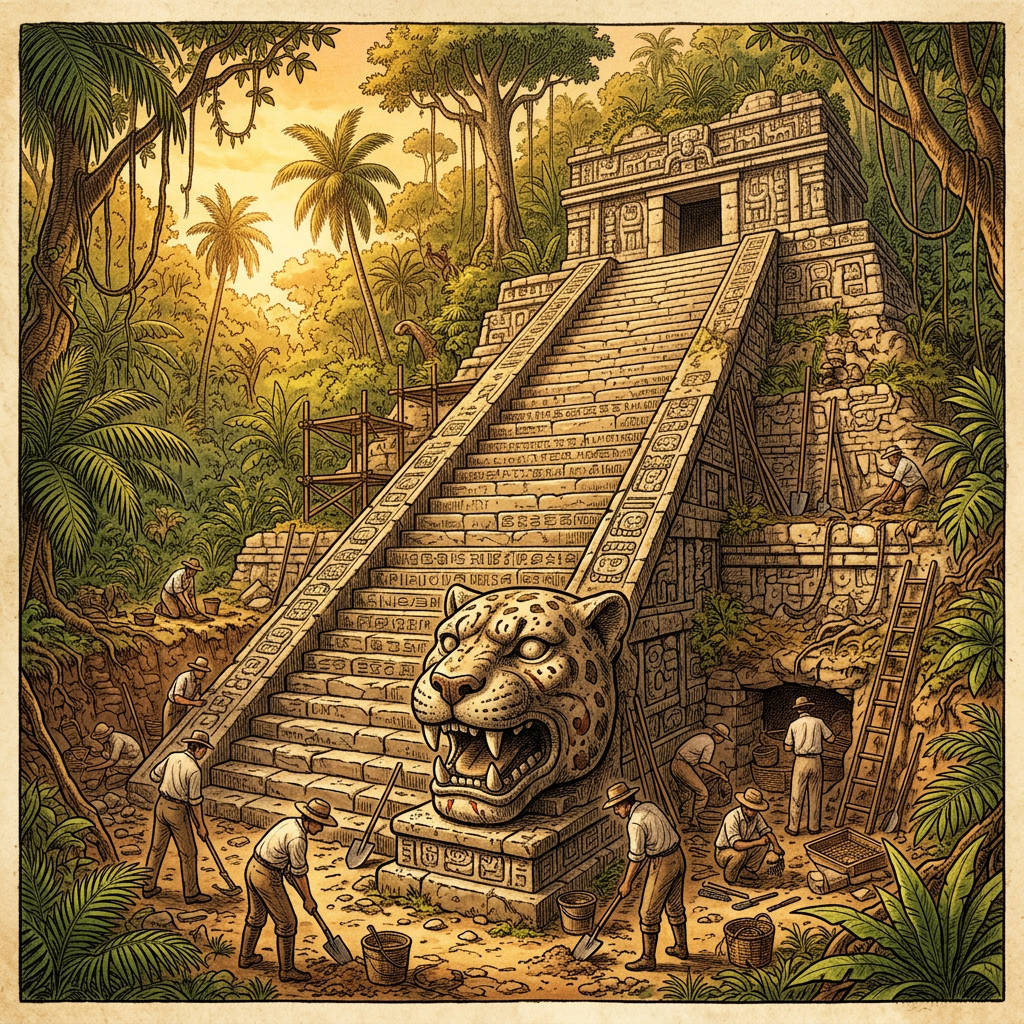 Excavation of 1,500-Year-Old 'Temple of the Jaguar King' at Palenque Reveals Hidden Hieroglyphic Staircase