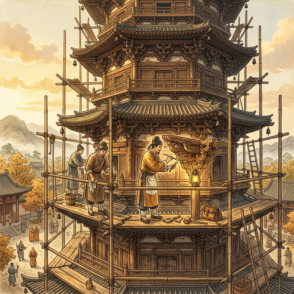 Restoration of 11th-Century 'Liao' Dynasty Octagonal Temple in Inner Mongolia Reveals Gilded Reliquaries