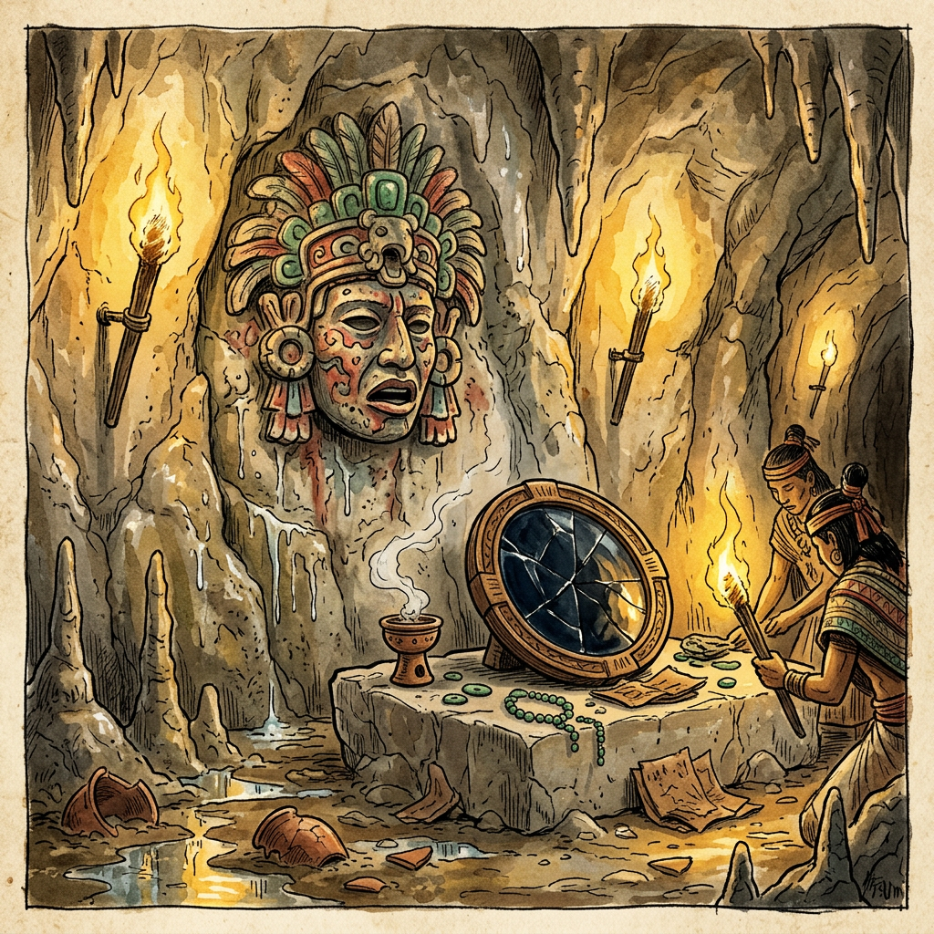 Discovery of a 1,200-Year-Old 'Maya Ritual Cave' with Intact Stucco Masks and Obsidian Mirrors in the Usumacinta Basin