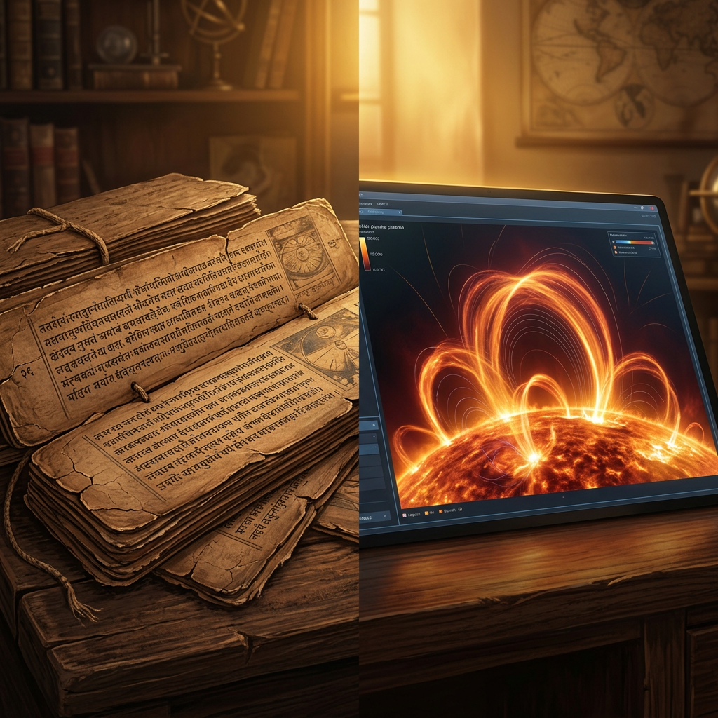 New Computational Analysis of 11th-Century 'Surya-Kiran' Manuscripts Reveals Early Sanskrit Algorithms for Modeling Solar Plasma Dynamics