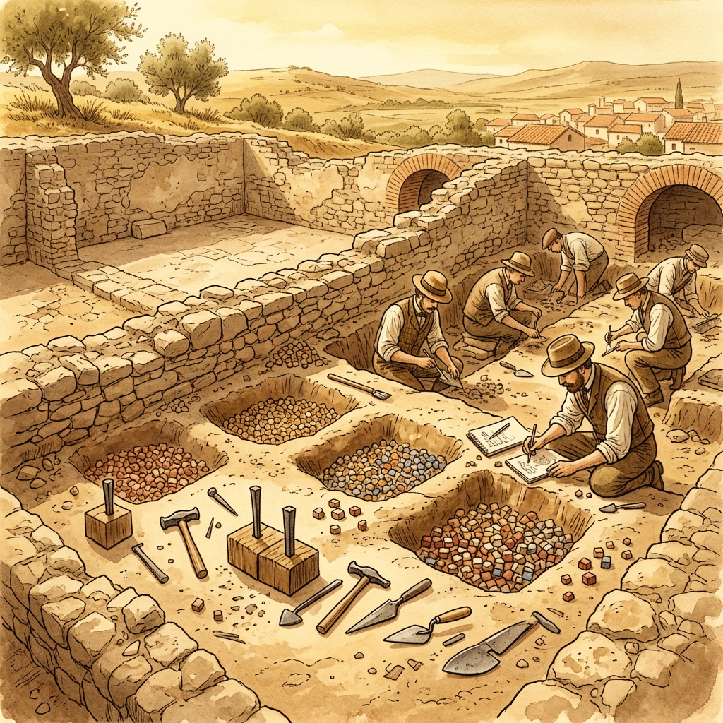 Archaeologists in Ancient Italica Uncover a 2nd-Century Roman 'Guild of Mosaicists' Headquarters with Intact Pattern Manuals