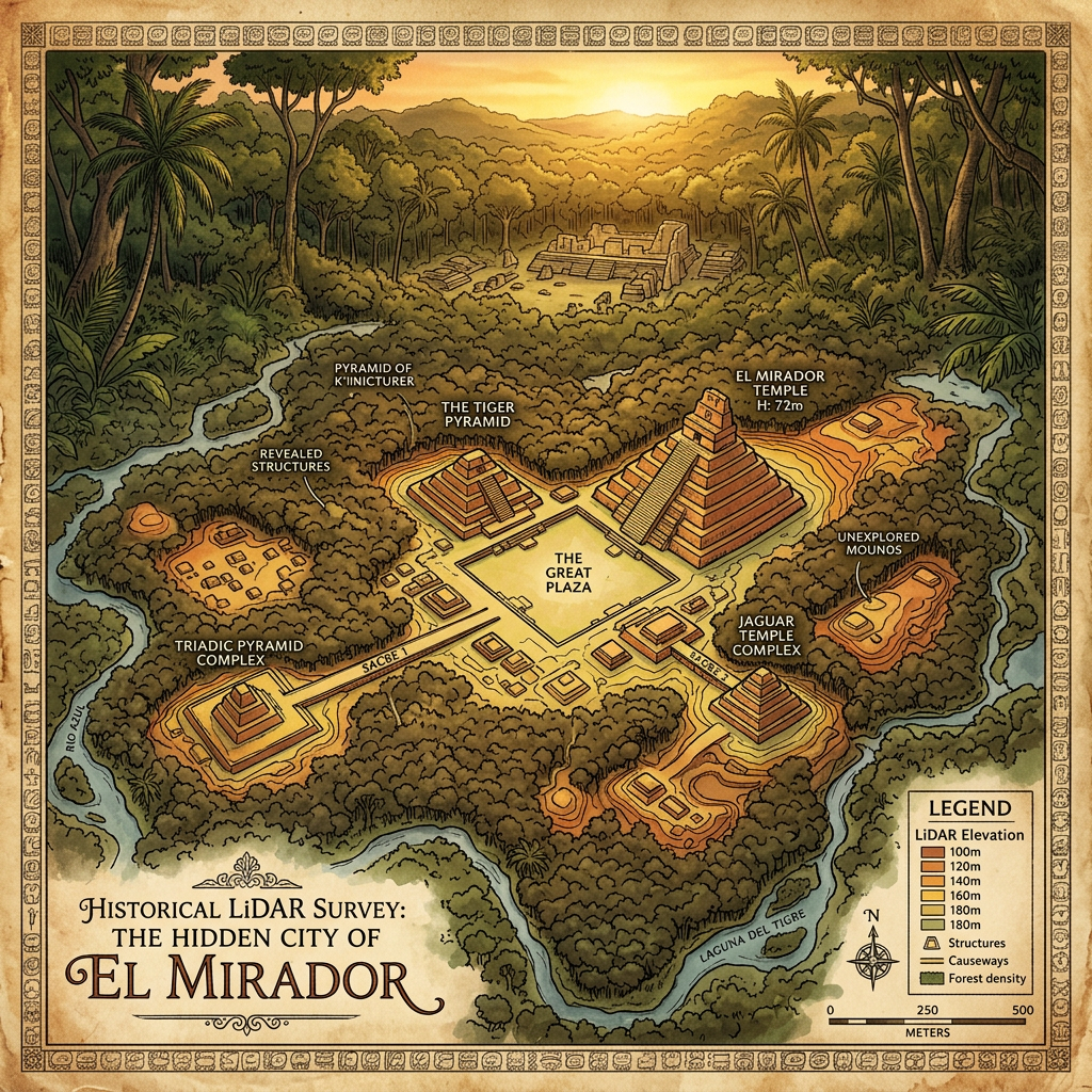 LiDAR Mapping in the Mosquitia Jungles Reveals a 1,200-Year-Old 'Pech Culture' Solar-Aligned Ritual Plaza and Stone Monoliths