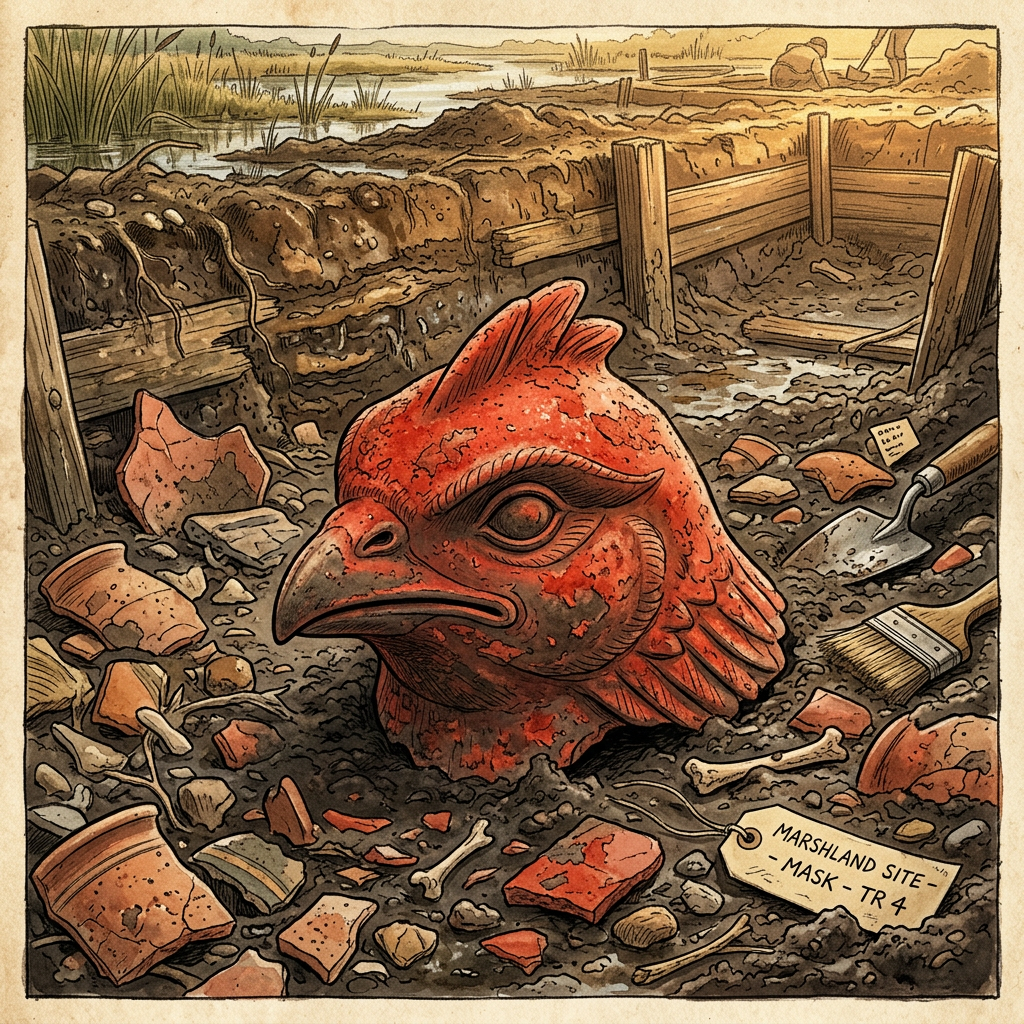 Discovery of 4,000-Year-Old 'Cinnabar-Stained' Bird-Spirit Masks in the Danube Delta Points to Early Origins of Balkan 'Festival of the Returning Swallows'