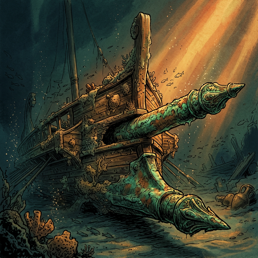 Sunken 5th-Century BCE 'Classical Greek War-Galley' Identified off the Coast of Chios with Intact Bronze Ram