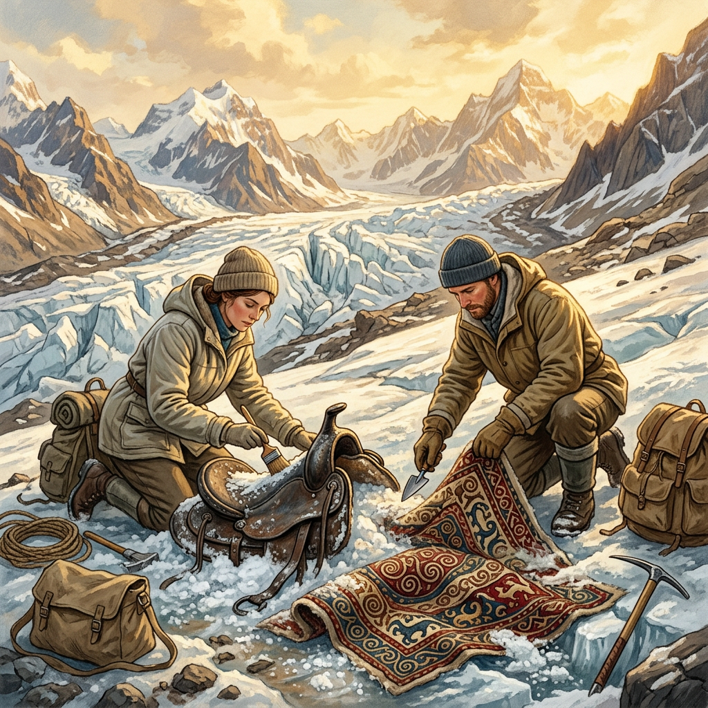 Melting Glaciers in the Altai Mountains Reveal 2,500-Year-Old 'Saka' Dynasty Ice-Burials with Intact Horse Regalia