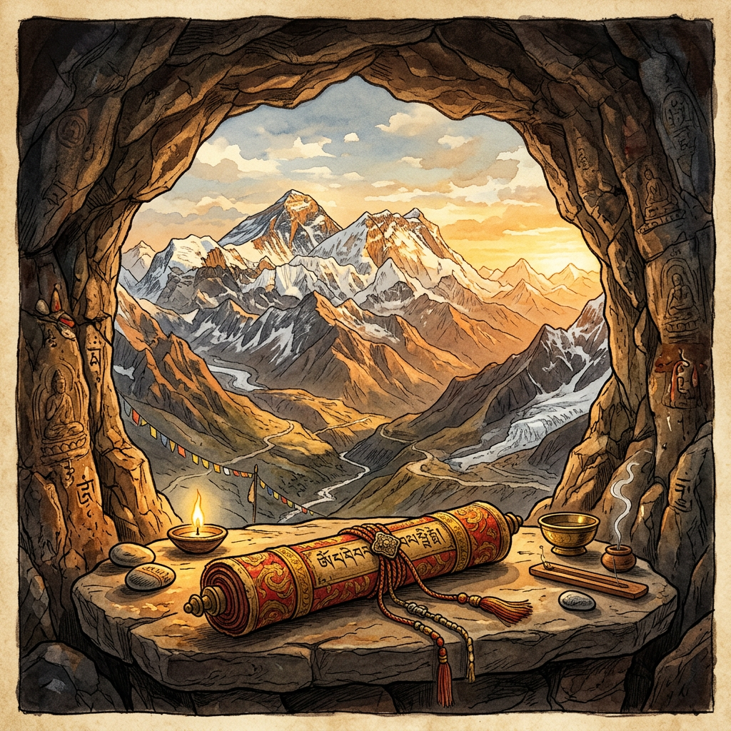 Rare 8th-Century 'Prana-Sutra-Vatika' Scroll Discovered in Sikkim Explores 'Metaphysics of the Cosmic Pulse'