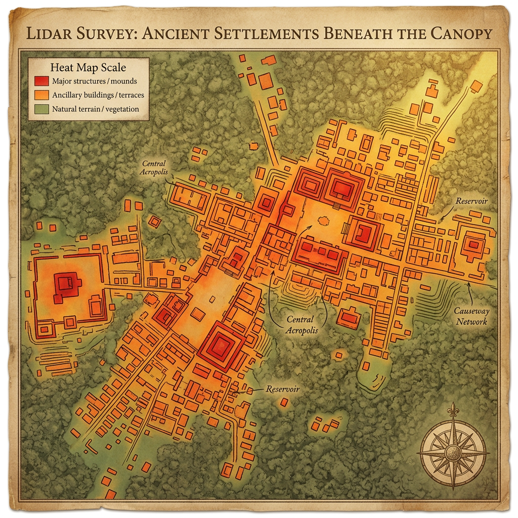 LiDAR Survey in the Petén Basin Reveals 1,200-Year-Old 'Maya Salt-Refining Megalopolis' with Thousands of Evaporation Tanks