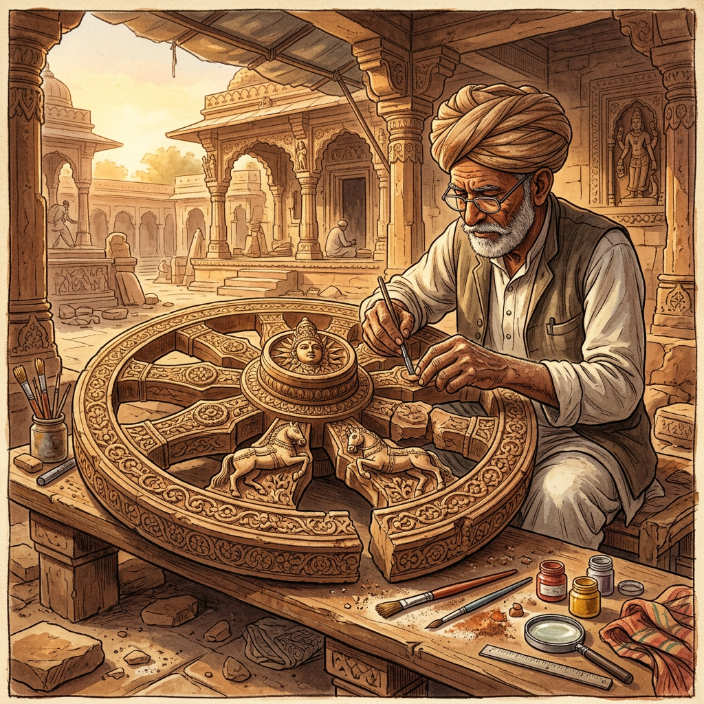 Rare 9th-Century 'Pratihara' Sun Temple in Rajasthan’s Chittorgarh Restored, Revealing 'Shadow-Dampening' Slabs