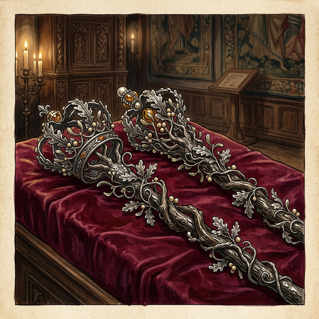 Rare Celtic "Silver-Branch" Scepters Discovered in Northern Spain Suggest Ancient Roots of "Druidic Mistletoe" Festivals