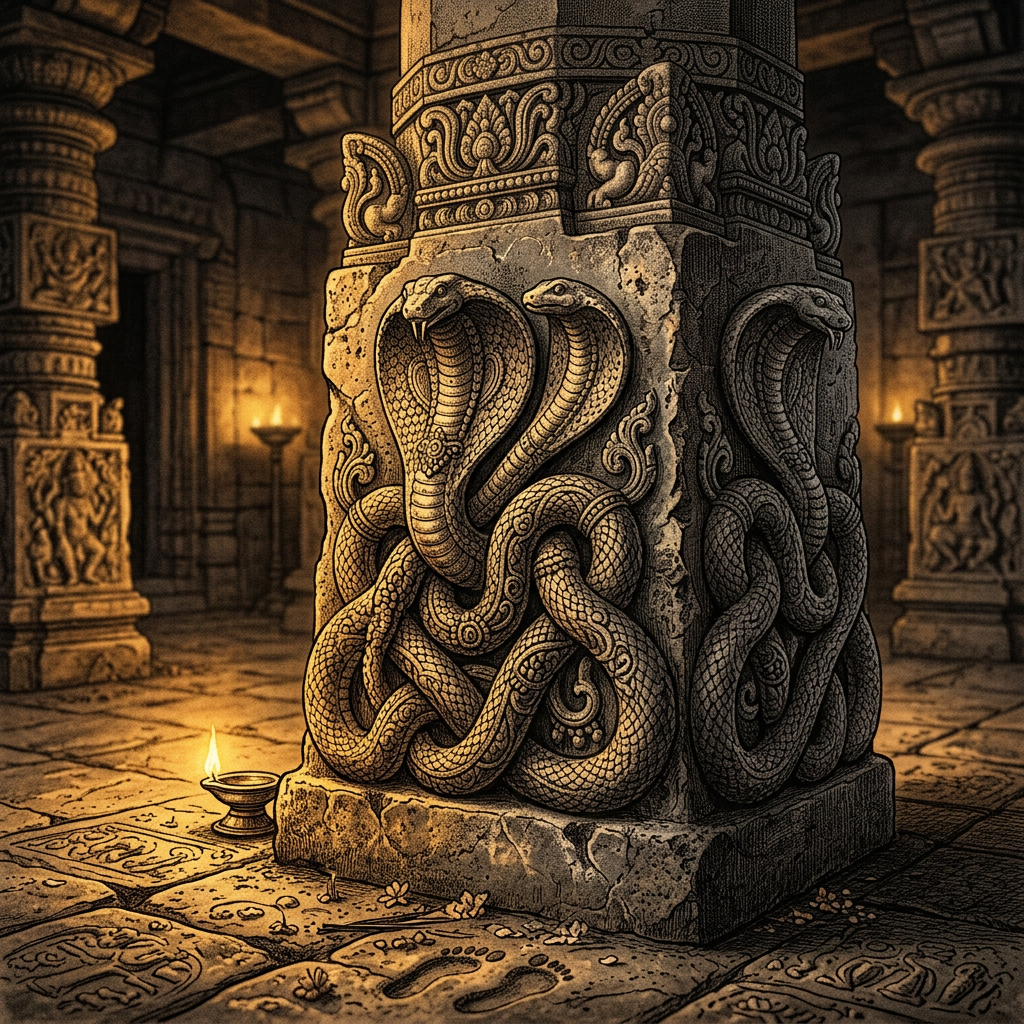 Discovery of a 10th-Century 'Rashtrakuta' Style Vishnu Temple with Unique 'Naga-Bandha' Friezes in Rural Bidar